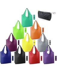 BeeGreen Reusable-Grocery-Bags-Foldable-Machine-Washable-Reusable-Shopping-Bags-Bulk Colorful 10 Pack 50LBS Extra Large - Image 1
