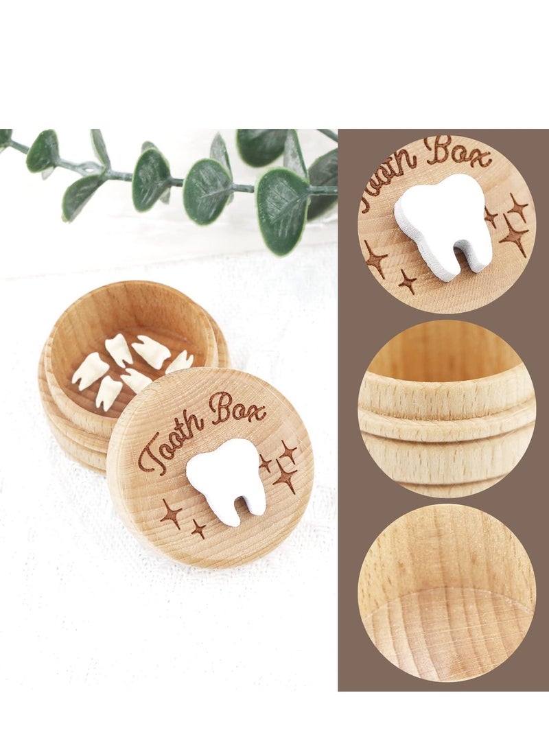 Wooden Tooth Fairy Box,Adorable Keepsake Storage for Boys and Girls Cute Lost Tooth Holder Toddler Teeth Case (1 Piece) - Image 4