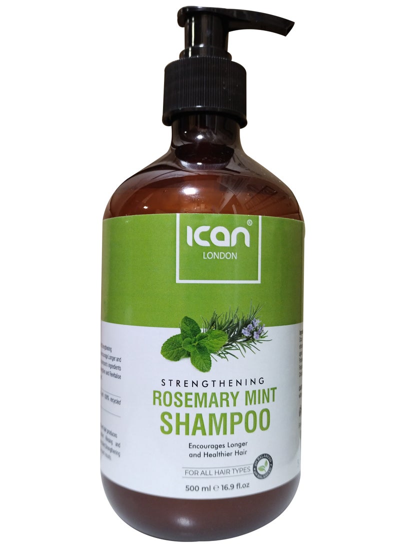 iCan London Rosemary Mint Shampoo 500ml  - Image 1