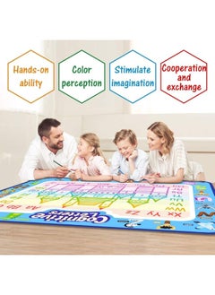 Jasonwell Jasonwell Aqua Water Doodle Mat 40 X 32 Inches Extra Large Magic Drawing Doodling Mat Coloring Mat Educational Toys Gifts for Kids Toddlers Boys Girls Age 2 3 4 5 6 7 8 Year Old (Alphabet)  - Image 3