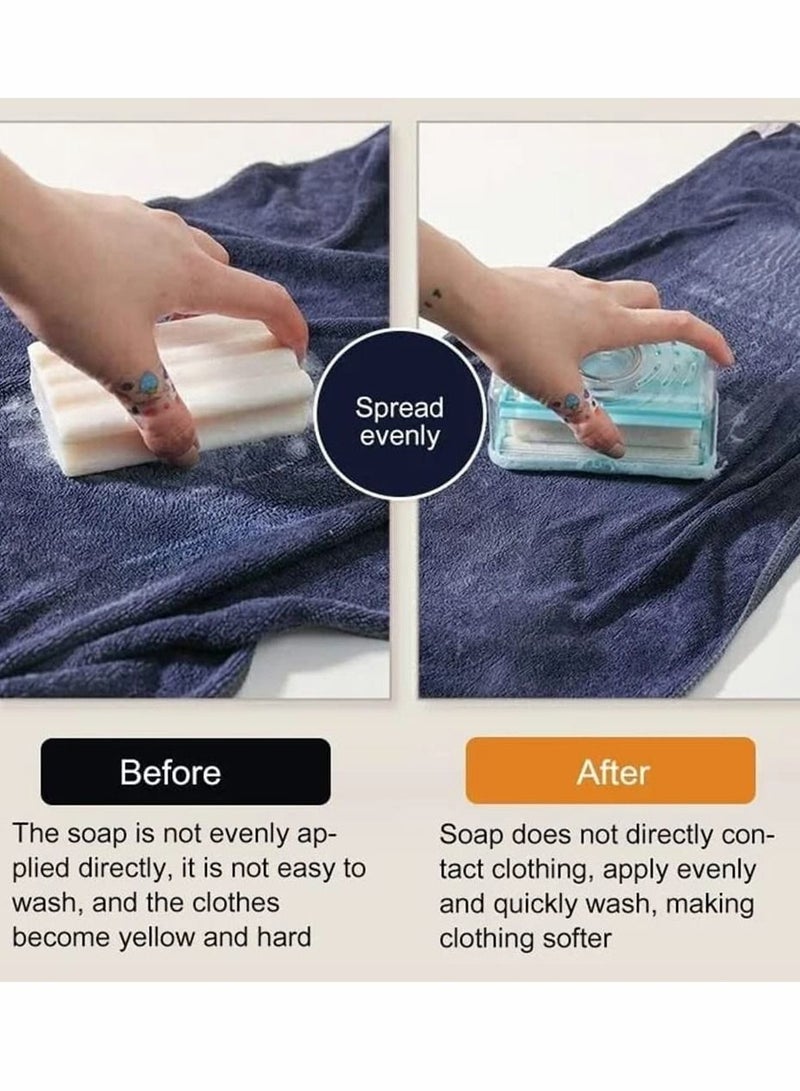 Y&D Soap Box, Bathroom Countertop Dishes, Foam Dispenser with Roller and Drain Holes, Cleaning Storage in One, Multifunctional Bubble Box Quick to Keep Countertops Clean - Image 4