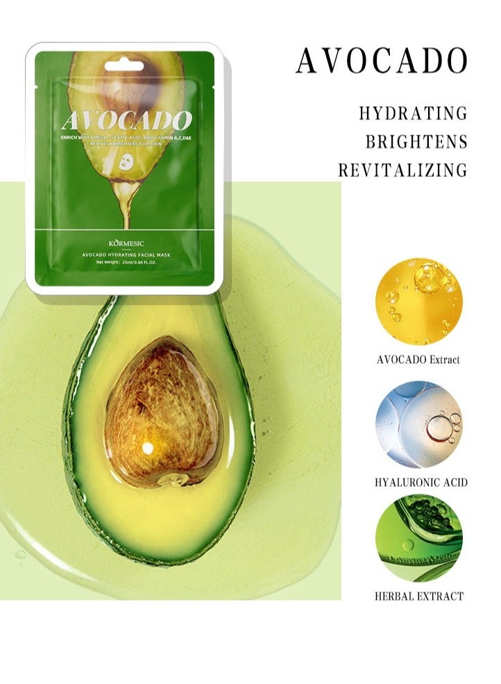 Kormesic Avocado Hydrating Sheet Mask 5pcs  - Image 2