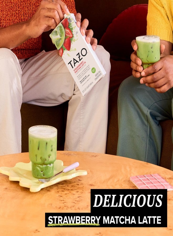 TAZO Strawberry Matcha Latte Concentrate, Sweetened Green Tea and Matcha Flavor, 32 Fl Oz Carton (Pack of 2) - Image 2