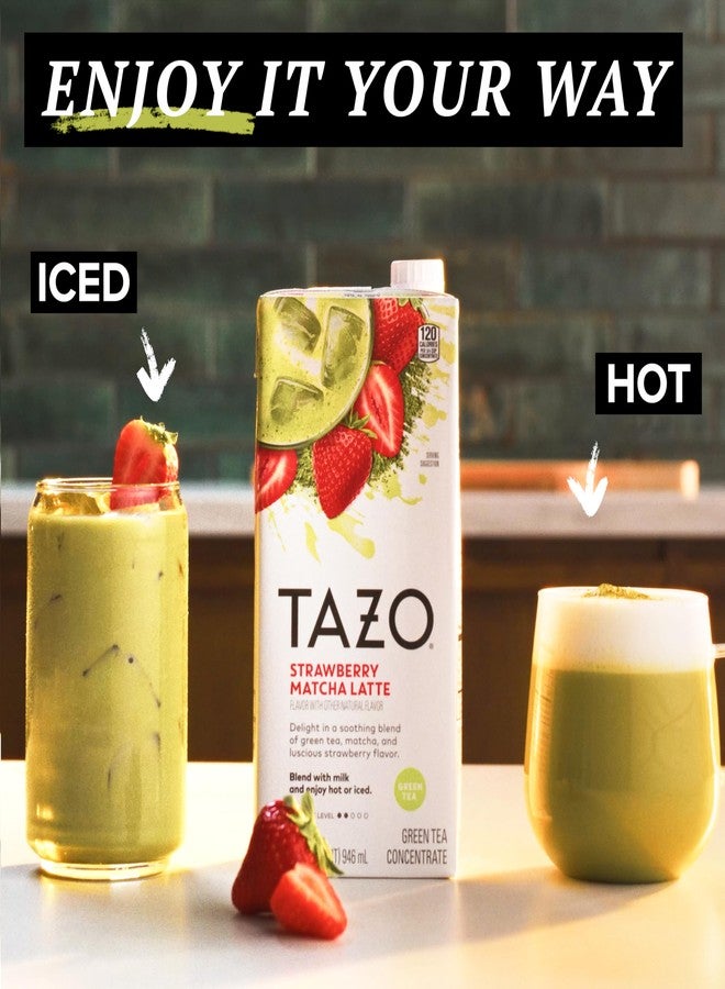 TAZO Strawberry Matcha Latte Concentrate, Sweetened Green Tea and Matcha Flavor, 32 Fl Oz Carton (Pack of 2) - Image 5
