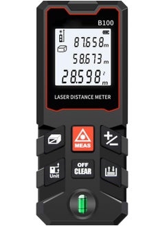 ELIKLIV 100m High-Precision Laser Measuring Instrument, Mini Digital Laser Rangefinder with Bubble Level, Supports Distance/Area/Volume/Pythagorean Measurement, Multiple Measuring Tool Unit Switching, Data Storage Function  - Image 2