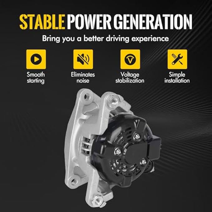 KUSATEC 56028697AL New Alternator Compatible with Dodge Ram 1500 2009-2010/2500 2010;Ram 1500 2011-2014/2500 3500 2011-2018 5.7L V8; 12V 160A Replacement OE# 11299N 56028697AM - Image 3