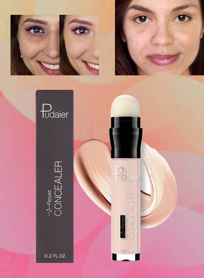 pudaier Reset Concealer Stick Blemish Concealer Face Makeup Pen Soft Texture Watertight Contour Concealer Stick Fight Blemishes Moisturizing Concealer Cream  - Image 1