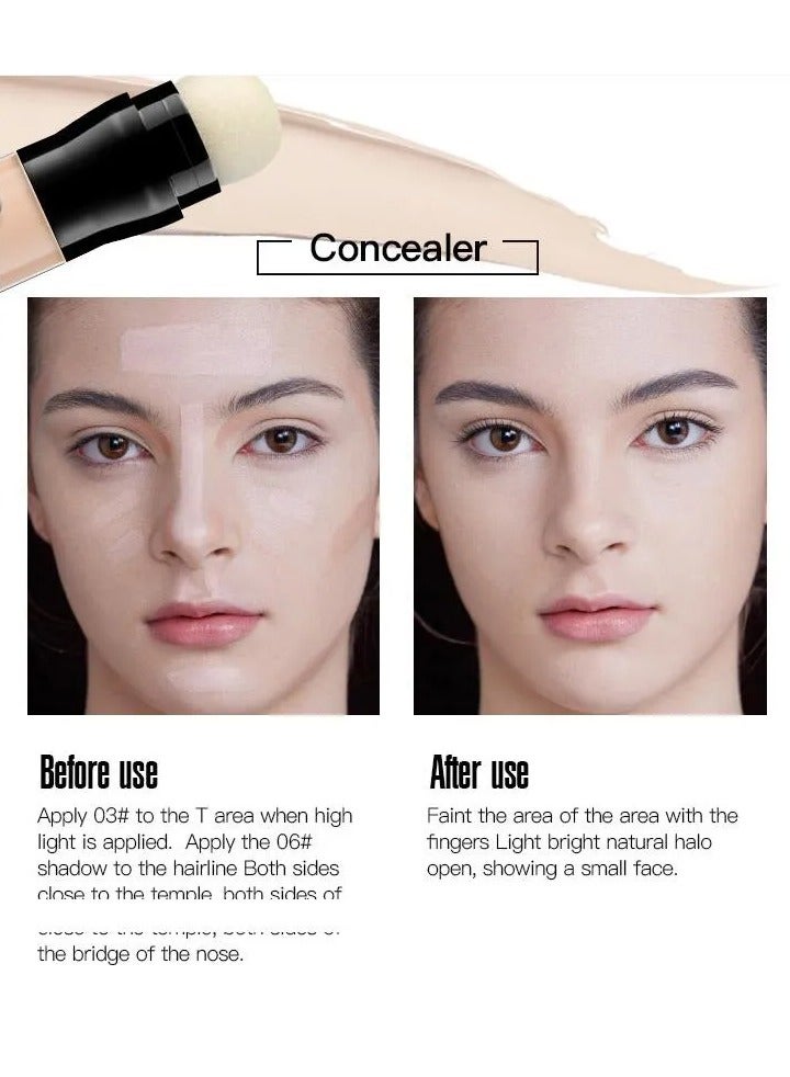 pudaier Reset Concealer Stick Blemish Concealer Face Makeup Pen Soft Texture Watertight Contour Concealer Stick Fight Blemishes Moisturizing Concealer Cream  - Image 4