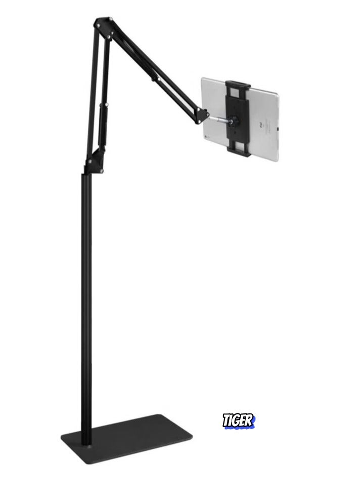 TIGER Adjustable Floor Tablet Stand – Versatile Holder with 360-Degree Rotation – Ideal for Hands-Free Viewing, Video Calls, Reading, and Streaming – Compatible with All Tablets - Image 1