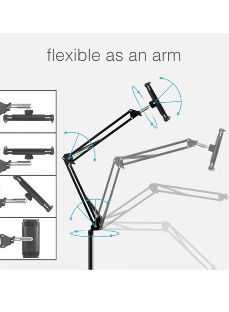 TIGER Adjustable Floor Tablet Stand – Versatile Holder with 360-Degree Rotation – Ideal for Hands-Free Viewing, Video Calls, Reading, and Streaming – Compatible with All Tablets - Image 3