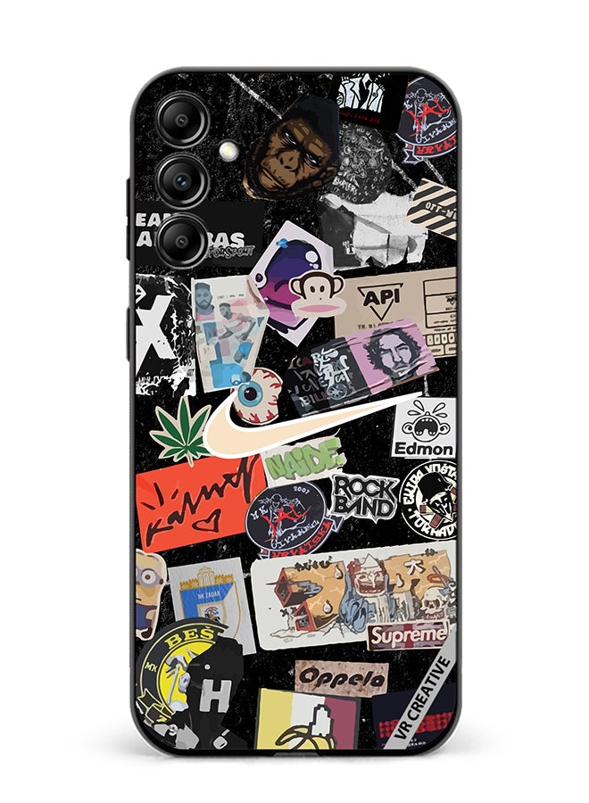 VR CREATIVE Protective Case Cover For Samsung Galaxy A55 Nike Stickers Design Multicolour - Image 1