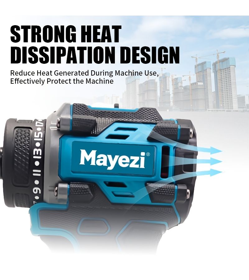 3300RPM Cordless Impact Screwdriver Brushless Electric Driver Drill for 18V Battery No Battery - Image 4