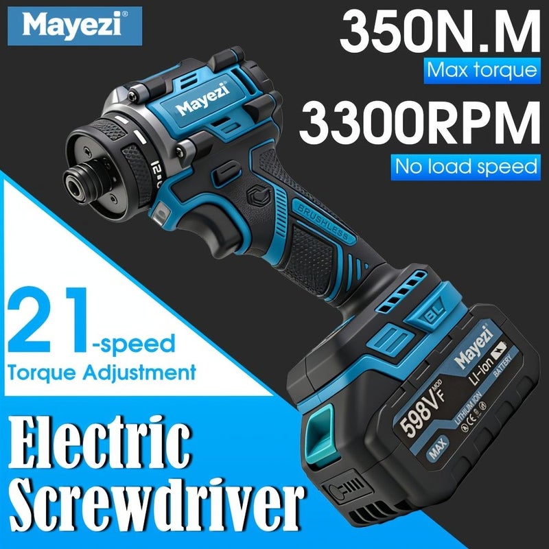 3300RPM Cordless Impact Screwdriver Brushless Electric Driver Drill for 18V Battery No Battery - Image 5