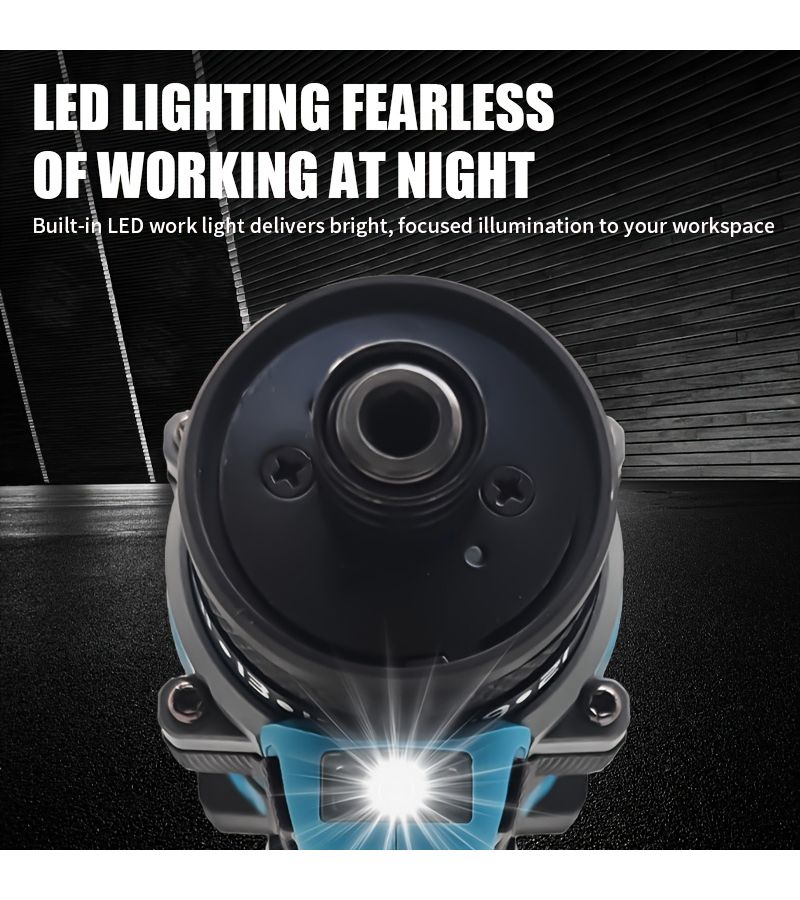 3300RPM Cordless Impact Screwdriver Brushless Electric Driver Drill for 18V Battery No Battery - Image 1