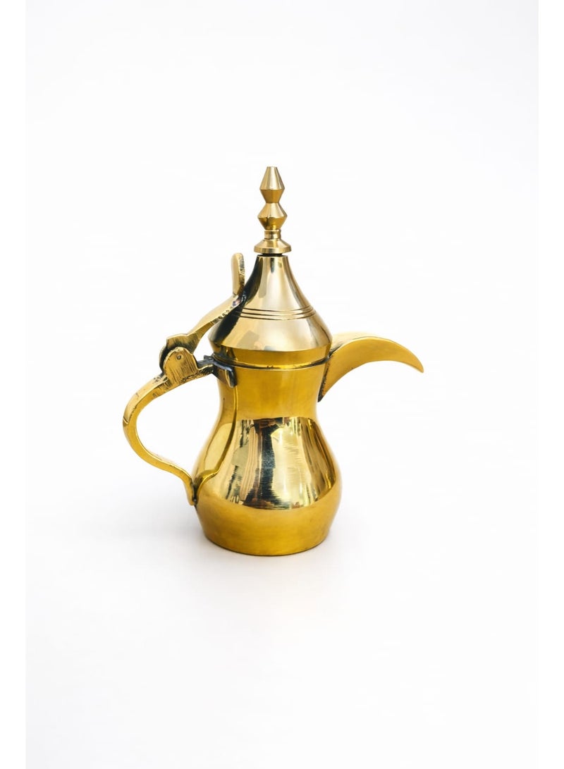 Traditional Arabic Dallah Coffee Pot – Brass Arabian Coffee Server for Arabic Coffee & Tea - Image 1