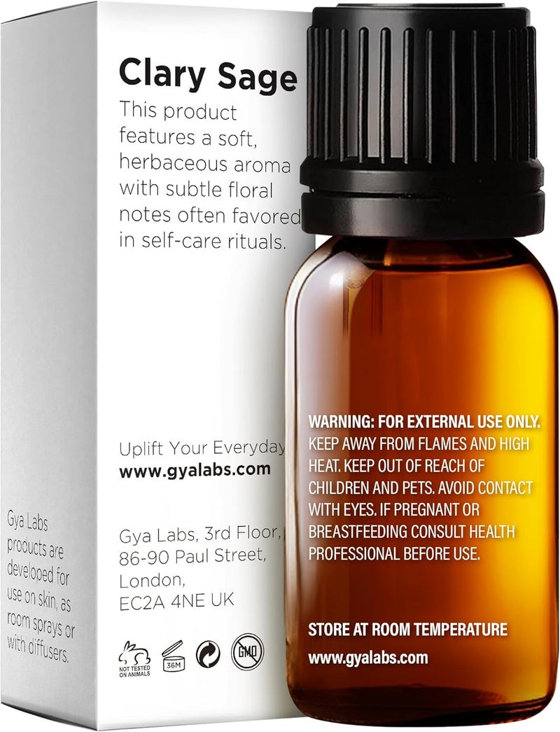 Gya Labs Clary Sage Essential Oil - 0.34 Fl Oz - for Hair, Skin, Diffuser, Aromatherapy & DIY Candle Making Scent - Image 2