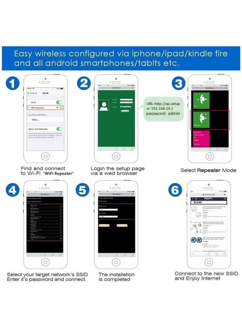 بست مكرر واي فاي 300 متر لاسلكي موسع راوتر شبكة لاسلكية مكبر عبر الحائط موسع راوتر - Image 3