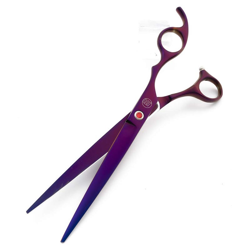 Moontay Professional 8.0" Dog Grooming Scissors Set, 4-pieces Straight, Upward Curved, Downward Curved, Thinning/Blending Shears for Dog, Cat and Pets, JP Stainless Steel, Purple - Image 5