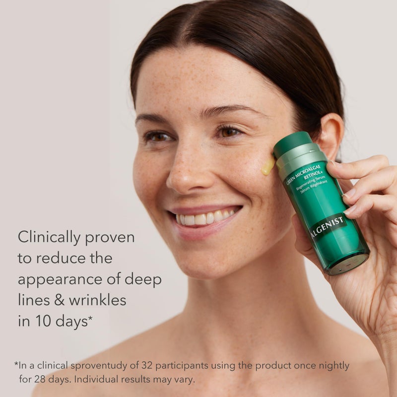 Algenist Green Microalgae Retinol+ Regenerating Serum - Anti Aging Serum with Plant Based, Time-Release Retinol - Evens Texture + Visibly Reduces Deep Lines & Wrinkles with Minimal Irritation (1 oz) - Image 2