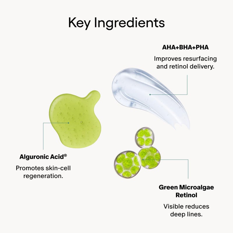 Algenist Green Microalgae Retinol+ Regenerating Serum - Anti Aging Serum with Plant Based, Time-Release Retinol - Evens Texture + Visibly Reduces Deep Lines & Wrinkles with Minimal Irritation (1 oz) - Image 4