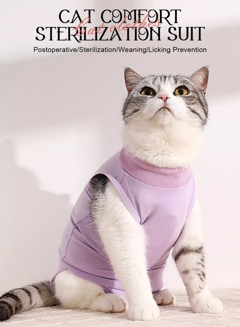 URbazaar 2Pcs Cat Surgery Recovery Suit Cat Onesie for Cats After Surgery Spay Surgical Abdominal Wound Skin Diseases E-Collar Alternative Wear - Image 2