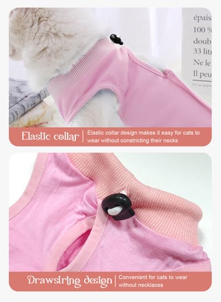 2Pcs Cat Surgery Recovery Suit Cat Onesie for Cats After Surgery Spay Surgical Abdominal Wound Skin Diseases E-Collar Alternative Wear - view 5