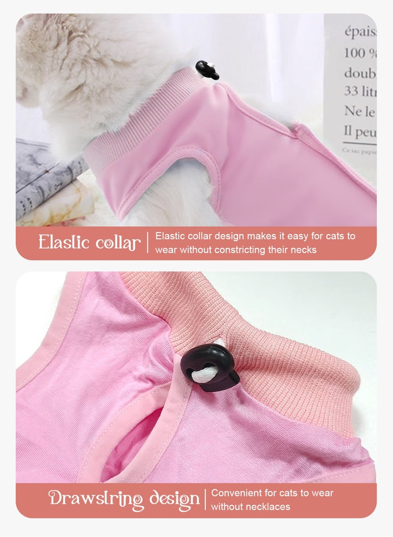 URbazaar 2Pcs Cat Surgery Recovery Suit Cat Onesie for Cats After Surgery Spay Surgical Abdominal Wound Skin Diseases E-Collar Alternative Wear - Image 5