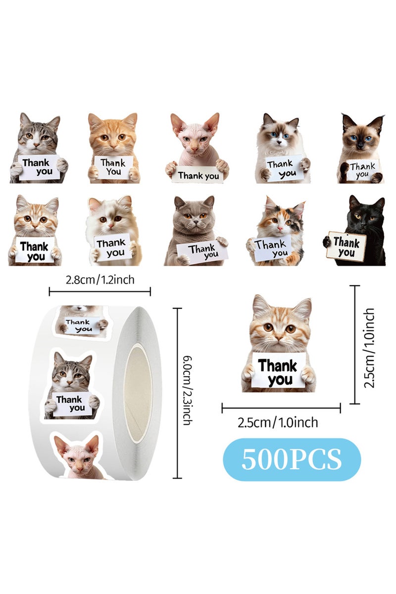 Cat 500Pcs 500Pcs Cute Cat Stickers Dog Sticker Thank You DIY Stickers Scrapbooking Phone Luggage Sk