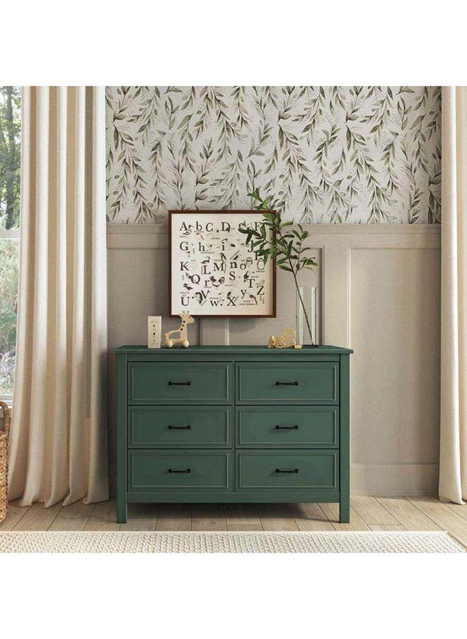 Al Home Kids Dresser: 117x49x85 Wood, Green by Alhome 