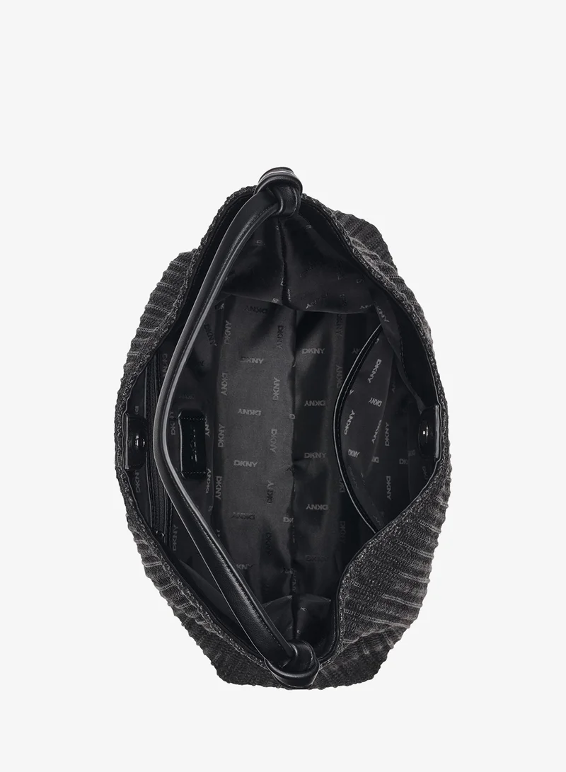 DKNY BLACK/SILVER Paula Hobo for Women | Best Price UAE