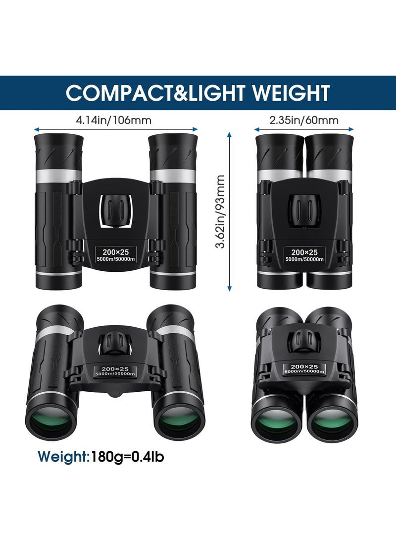 Bukela 200x25 Compact Binoculars for Adults and Kids, Mini High Power Pocket Binoculars, Waterproof Small Binoculars for Bird Watching, Hunting, Concert, Theater, Opera, - Image 5