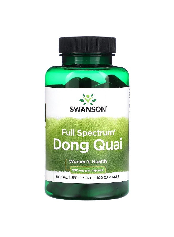 SWANSON سوانسون، دونغ كواي كامل الطيف، 530 ملغ، 100 كبسولة - Image 1