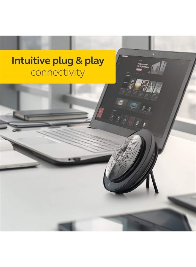 Jabra سماعة بلوتوث لاسلكية Speak 710 MS للهواتف المحمولة والبرامج الصوتية – إعداد سهل، سماعة محمولة لعقد الاجتماعات في أي مكان مع صوت غامر، محسّنة لـ MS - Image 3