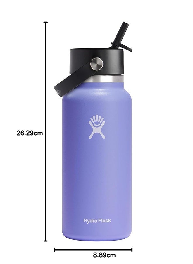 Hydro Flask 32 Oz Wide Flex Straw Cap Bottle - Insulated Stainless Steel - Wide Straw Lid, Non Spill, Leakproof, BPA-Free, Non-Toxic - Image 2