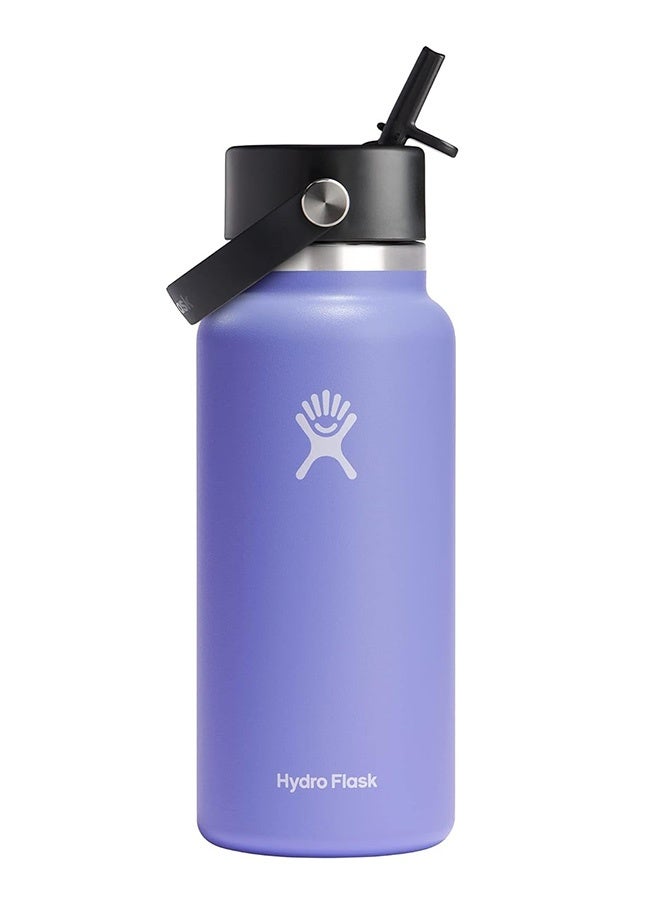 Hydro Flask 32 Oz Wide Flex Straw Cap Bottle - Insulated Stainless Steel - Wide Straw Lid, Non Spill, Leakproof, BPA-Free, Non-Toxic - Image 1