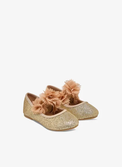 Flora Bella By Shoexpress Girls Embellished Ballerina Shoes With Elasticated Strap Ramadan Collection
