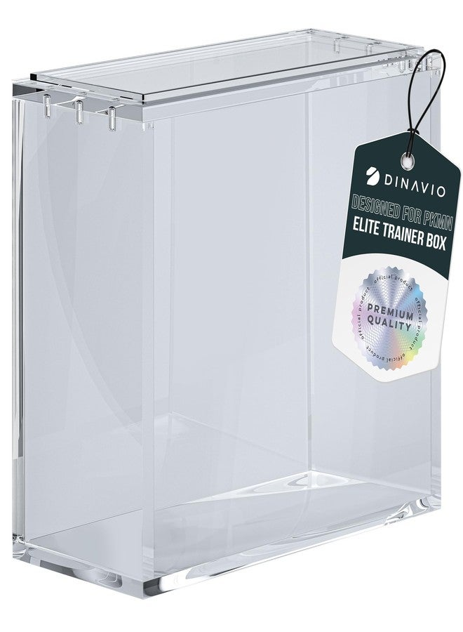 Dinavio Crafthouse Elite Trainer Box Acrylic Display Case Stackable - 8mm + 5mm Ultra Thick Acrylic with 5x3mm Strong Magnets - ETB Case Protector - Compatible with Elite Trainer Boxes - Image 1