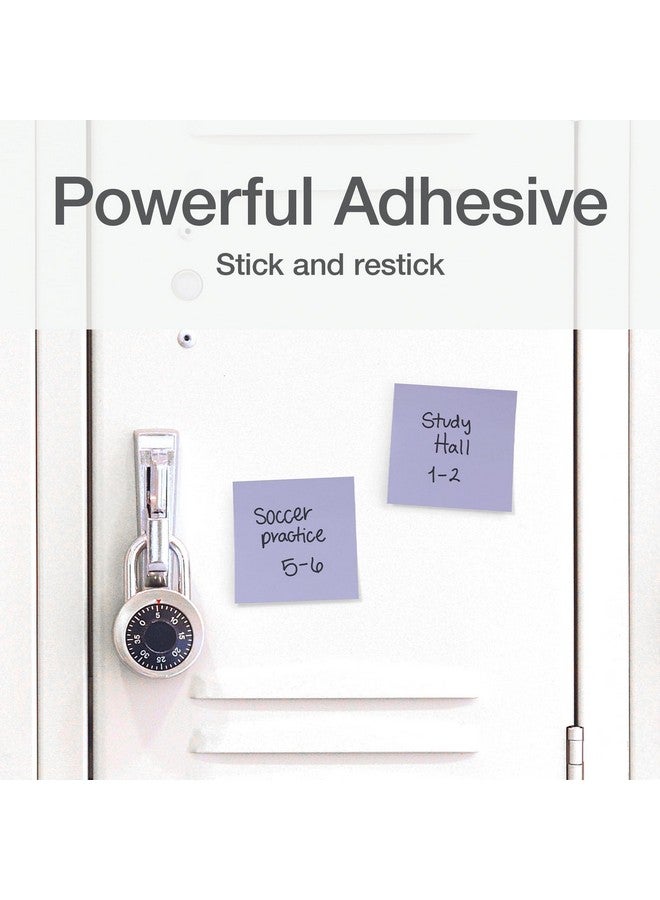 Redi-Tag Sticky Notes, Power Stick Notes, Adhesive Reminders, 3" X 3" Reusable Notes, Strong Adhesive Memos, Assorted Bright Colors, 8 Pack (1000975) - Image 2