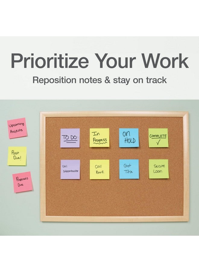 Redi-Tag Sticky Notes, Power Stick Notes, Adhesive Reminders, 3" X 3" Reusable Notes, Strong Adhesive Memos, Assorted Bright Colors, 8 Pack (1000975) - Image 5