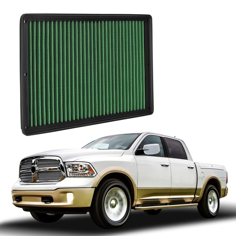 KNSPEC High Performance Engine Air Filter Washable Reusable Increase Power Compatible with 20022025 DodgeRam 1500 Engine Air Filter 20022025 RAM Truck