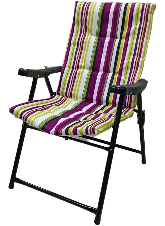 GO2CAMPS Foldable Camping Chair Cusion | كرسي رحلة | Beach Chair Lightweight | Alsaqer Camping Chair With Cusion | Beach Chair | Heavy Picnic Chair | Travel Chair | Outdoor Chair | Arabic Sadu Chair  - Image 1