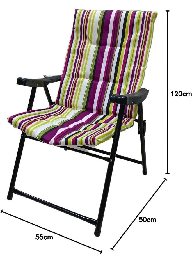 GO2CAMPS Foldable Camping Chair Cusion | كرسي رحلة | Beach Chair Lightweight | Alsaqer Camping Chair With Cusion | Beach Chair | Heavy Picnic Chair | Travel Chair | Outdoor Chair | Arabic Sadu Chair  - Image 2