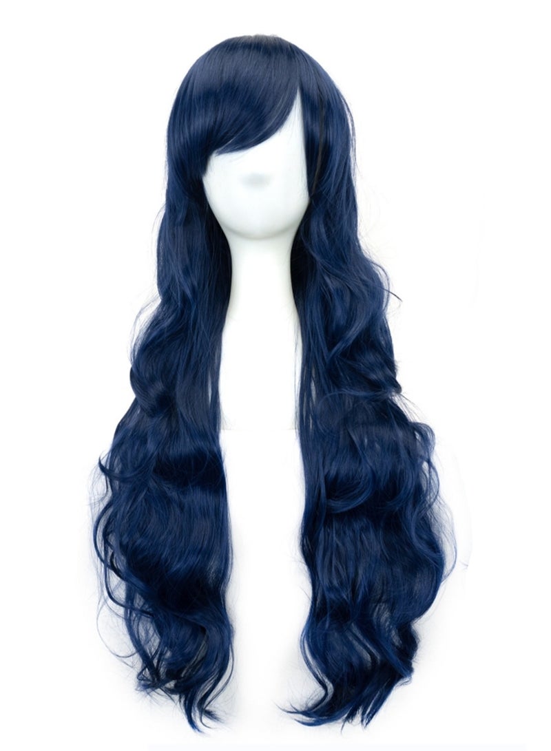 80cm anime long curly hair high temperature silk curly hair cosplay wig costumes dress up wig - Image 1