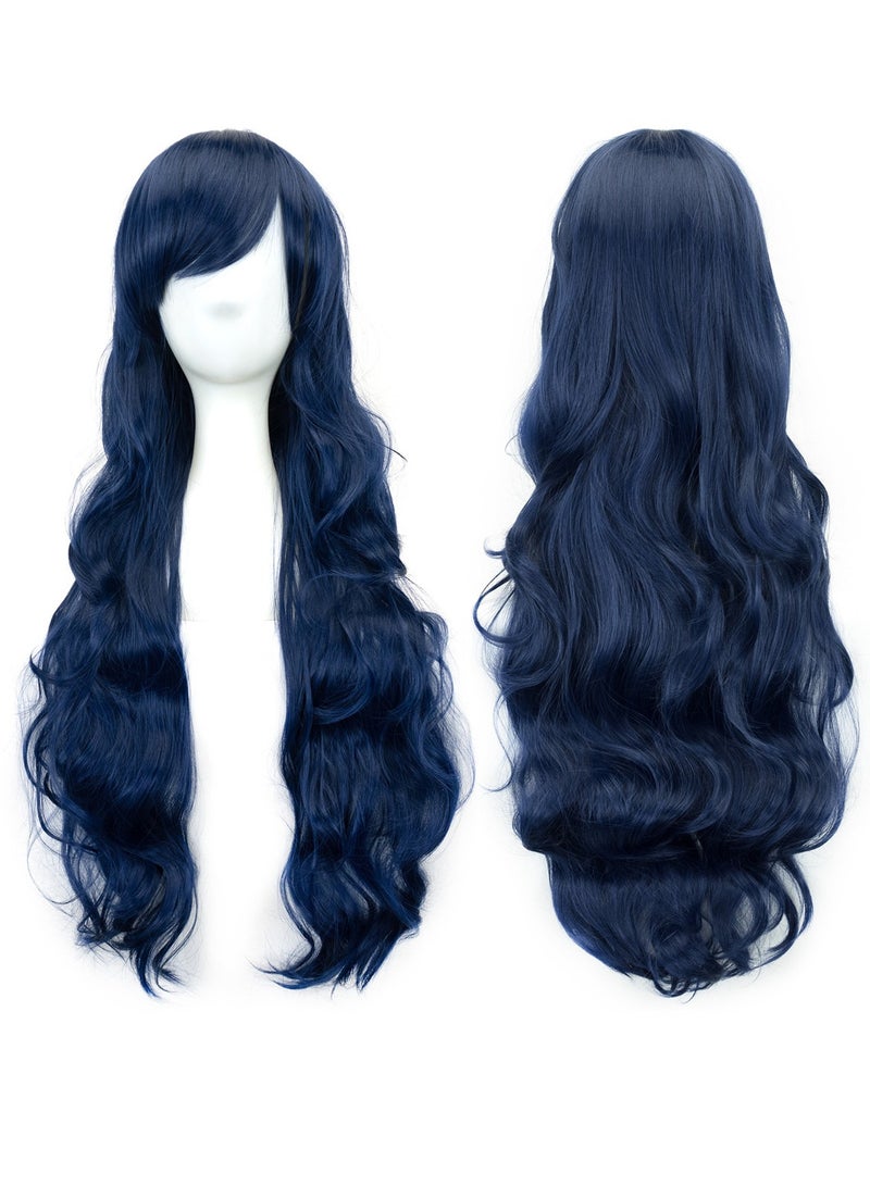 80cm anime long curly hair high temperature silk curly hair cosplay wig costumes dress up wig - Image 2