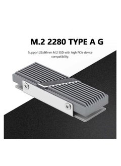 Generic TR-M.2 2280 Type A G 2280 Heatsink for SSD Cooling M.2 2280 Heatsink Cooler, Aluminum, with 2 Thermal Conductivity, Desktop High Performance SSD Cooler (Gray)  - Image 1