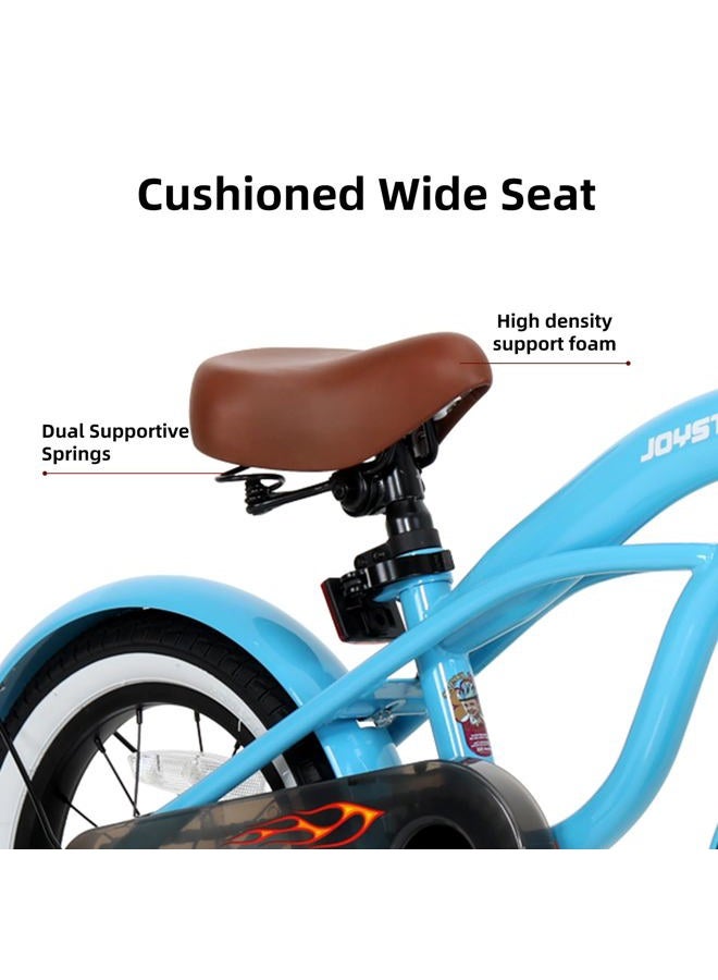 JOYSTAR 14 Inch Kids Bike with Training Wheels for Ages 3-5 Years Old Girls Boys Bike Toddler Bike Beach Cruiser Kids Bicycle Blue - Image 4