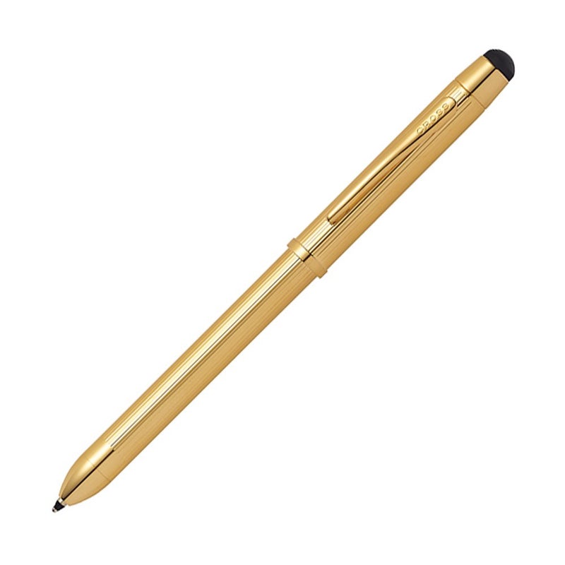 Cross Tech3+ Refillable Multi-Function Ballpoint Pen with Stylus, Medium Ballpen And Pencil, Includes Premium Gift Box - 23 Carat Gold Plate - Image 1
