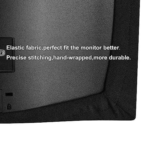 ALHBEJT Monitor Dust Cover 19, 20, 21inchr for LCD/LED/HD Panel Case Computer Sleeve Protective Cove Compatible with 19-21 inch PC, Desktop TV Stretchable Elastic Monitor Cover(19-21inch Black) - Image 3