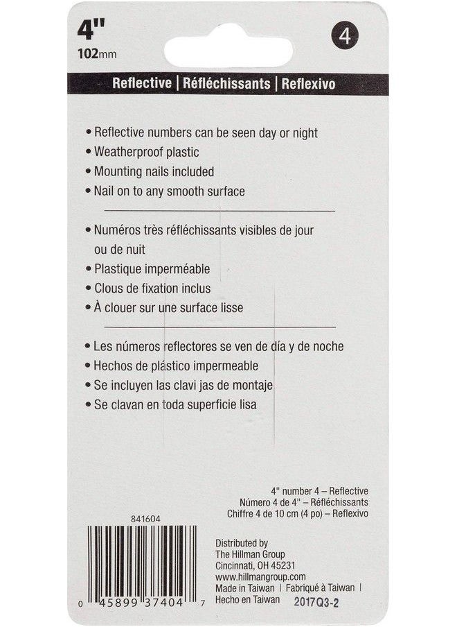 Hillman 841604 4Inch Nailon Reflective Plastic House Number  - Image 4