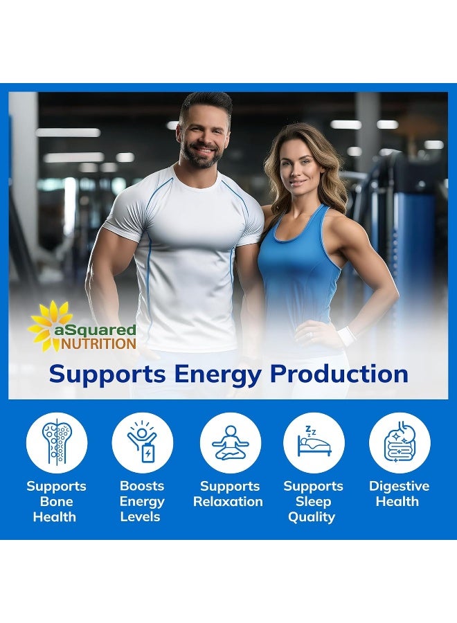 aSquared Nutrition Magnesium Glycinate 400mg - 180 Tablets - Max Strength Magnesium Bisglycinate Supplement - Image 5